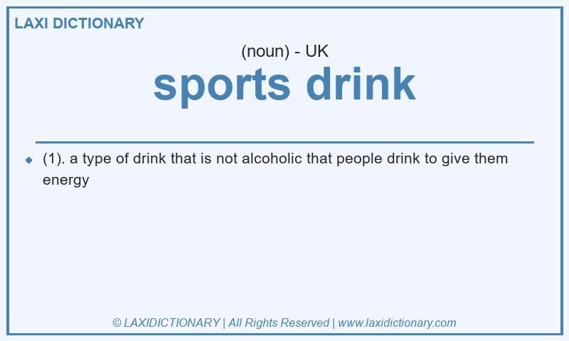 Definition sports drink in British English
