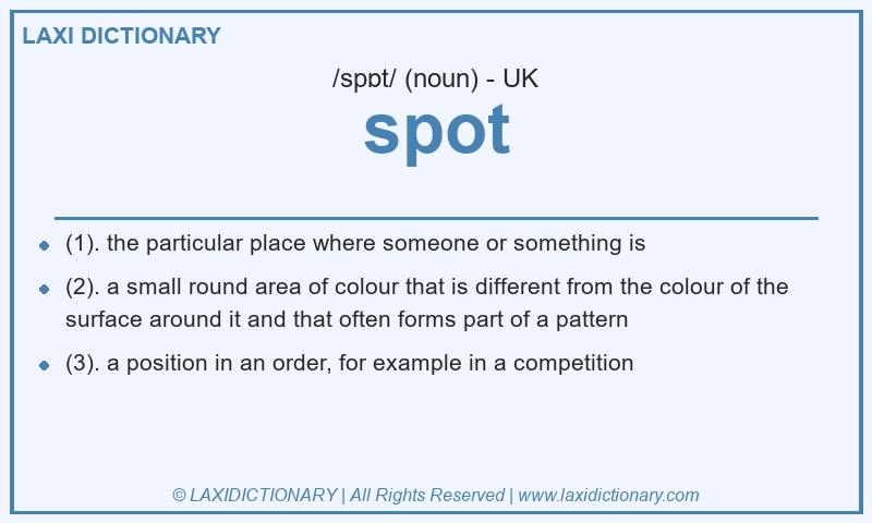 Definition spot in British English