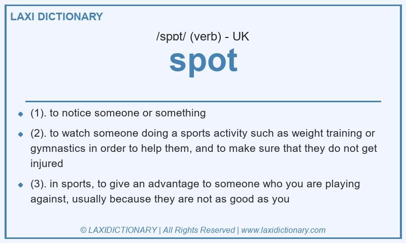 Definition spot in British English