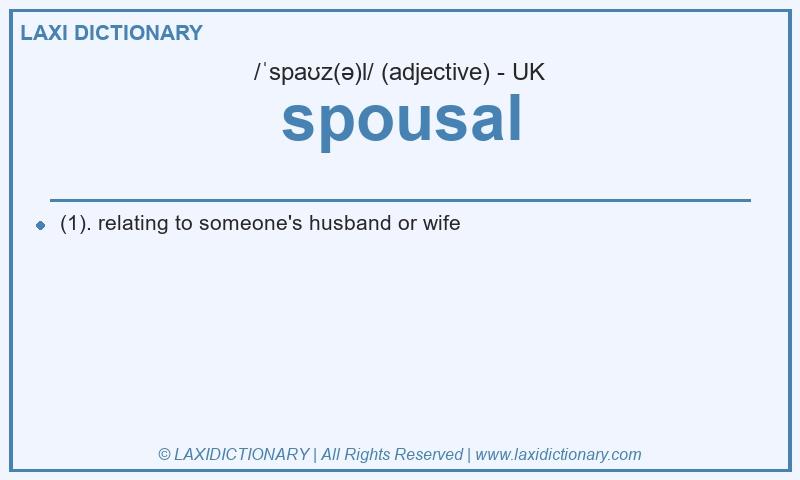 Definition spousal in British English