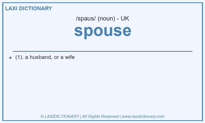 Definition spouse in British English