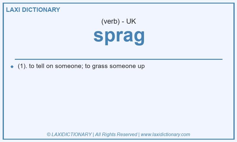 Definition sprag in British English
