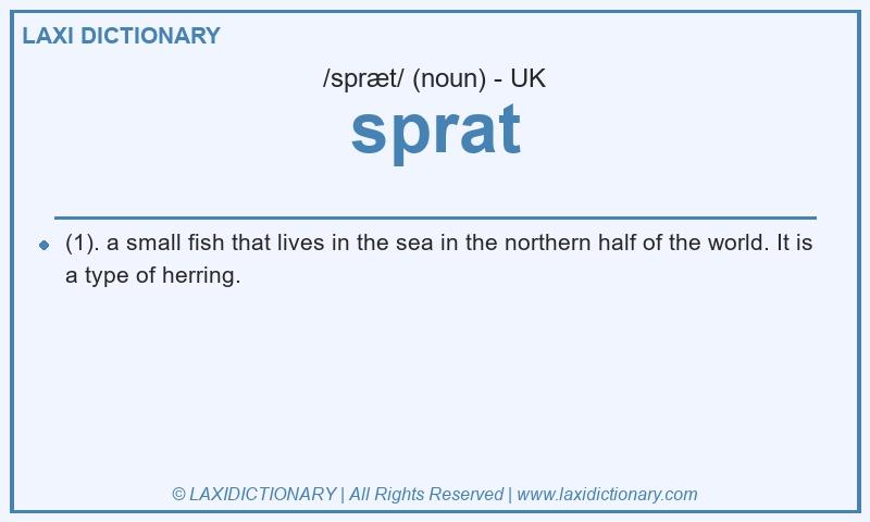 Definition sprat in British English