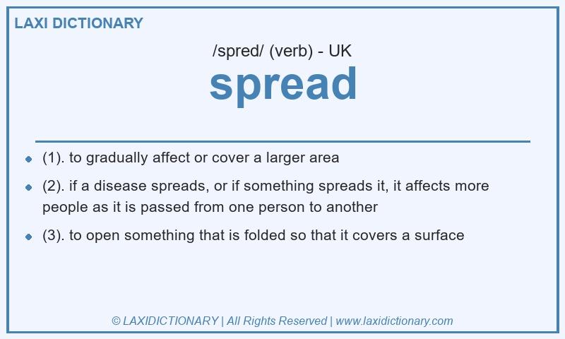 Definition spread in British English
