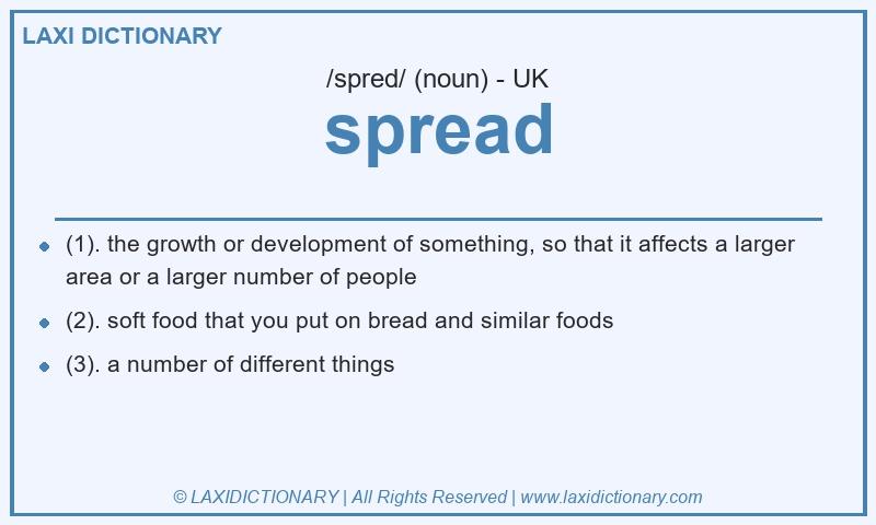 Definition spread in British English