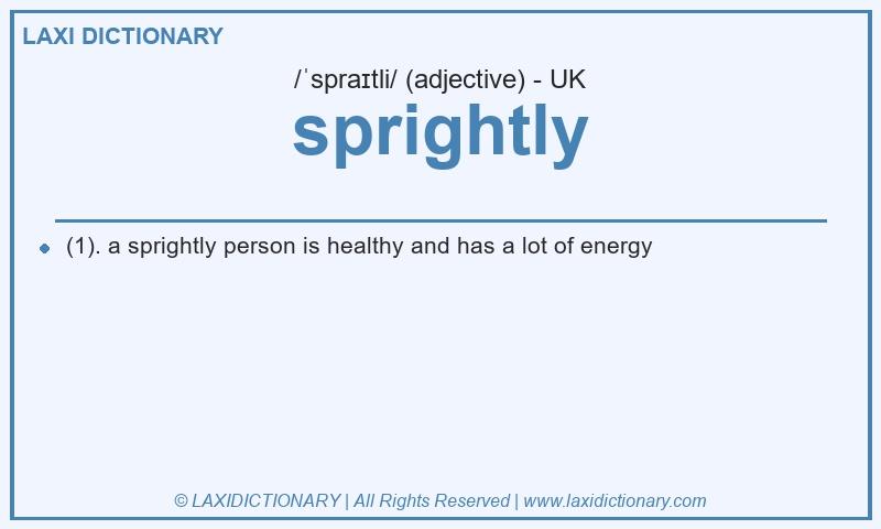 Definition sprightly in British English