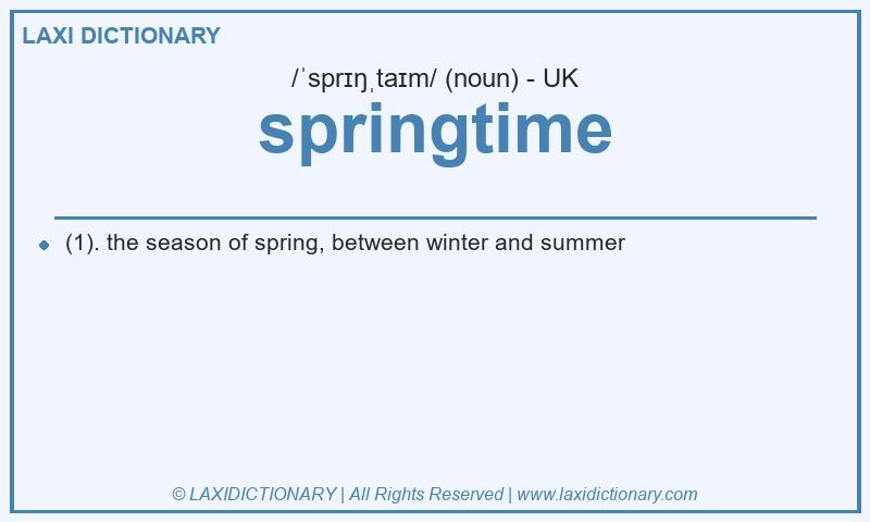 Definition springtime in British English