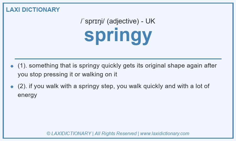 Definition springy in British English