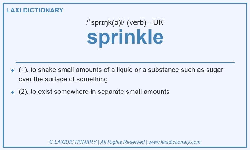 Definition sprinkle in British English