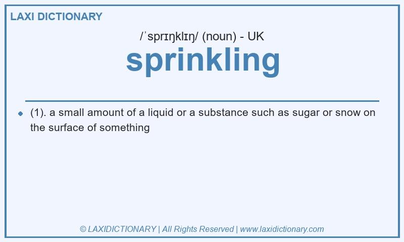 Definition sprinkling in British English