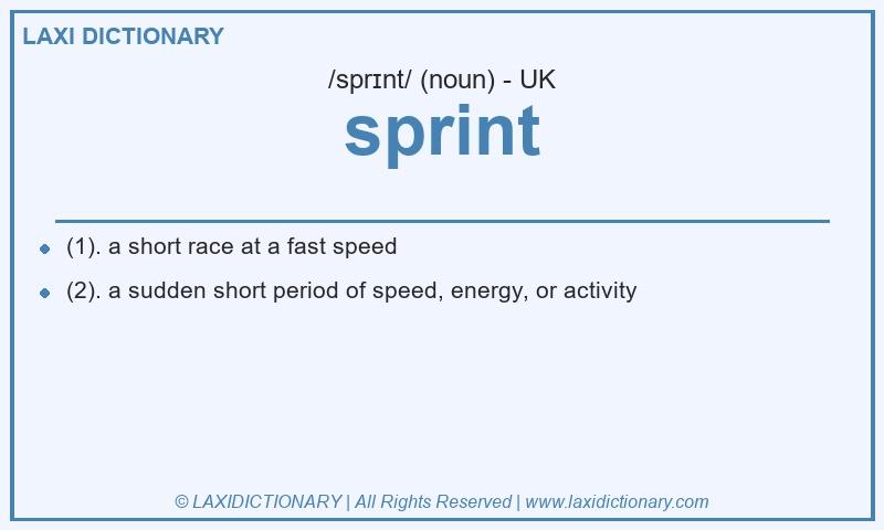 Definition sprint in British English