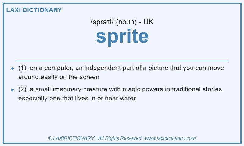 Definition sprite in British English