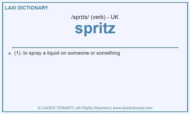 Definition spritz in British English