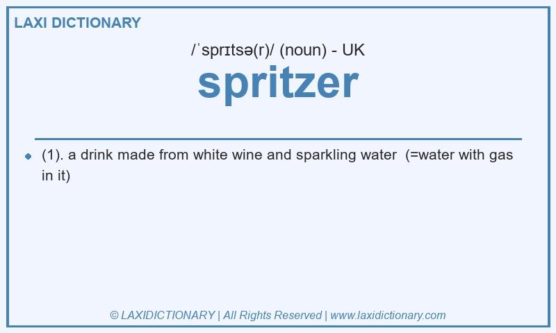 Definition spritzer in British English
