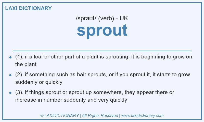 Definition sprout in British English