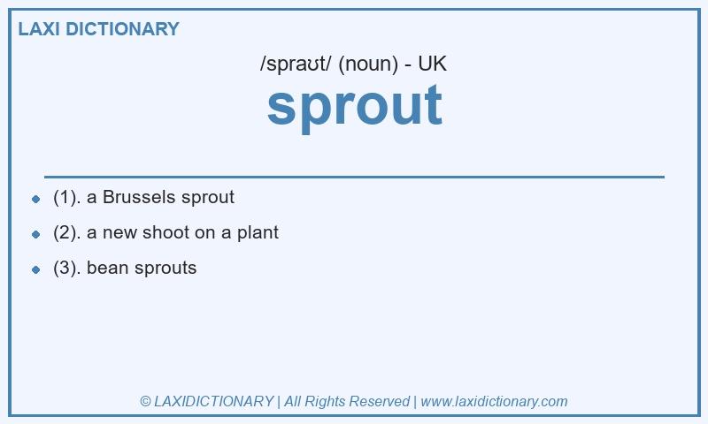 Definition sprout in British English