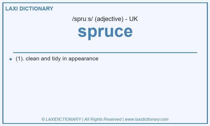 Definition spruce in British English