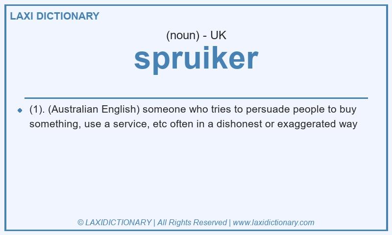 Definition spruiker in British English