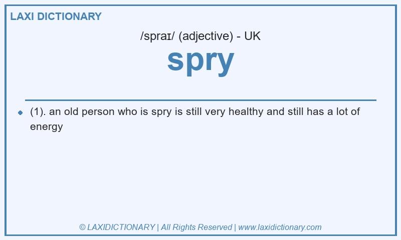 Definition spry in British English