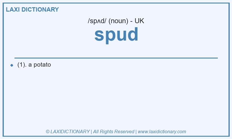 Definition spud in British English