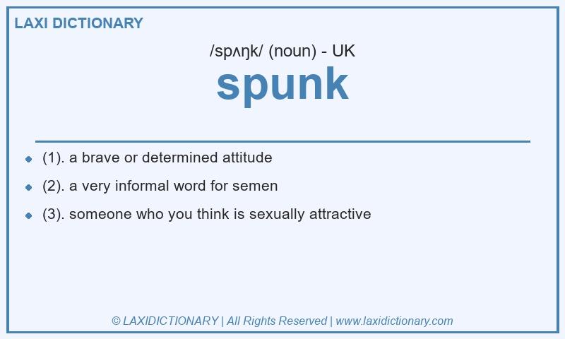 Definition spunk in British English