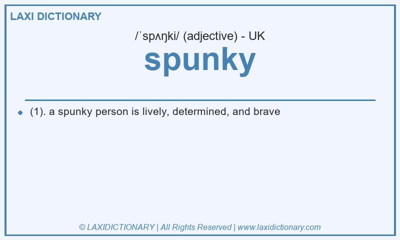 Definition spunky in British English