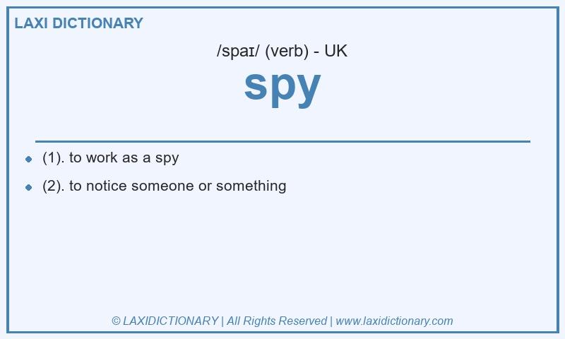Definition spy in British English