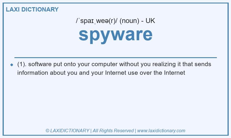 Definition spyware in British English