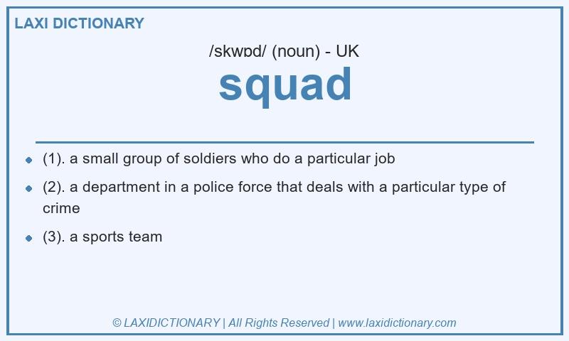 Definition squad in British English