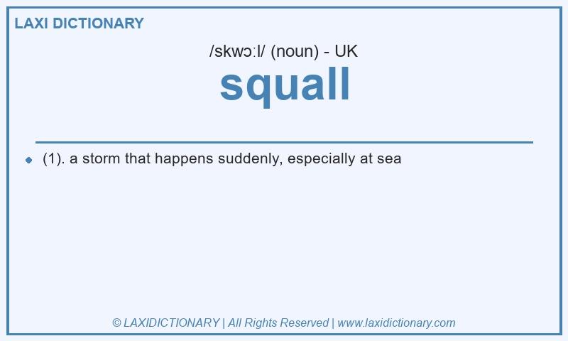 Definition squall in British English