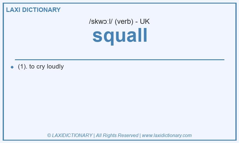 Definition squall in British English