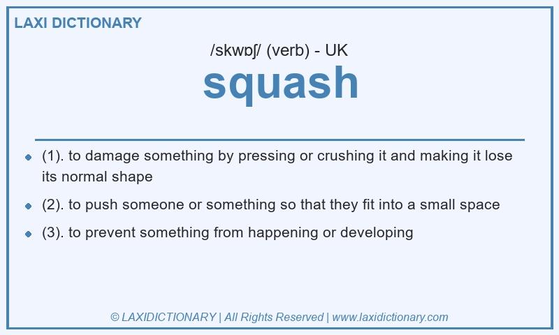 Definition squash in British English