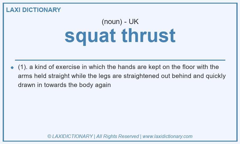 Definition squat thrust in British English