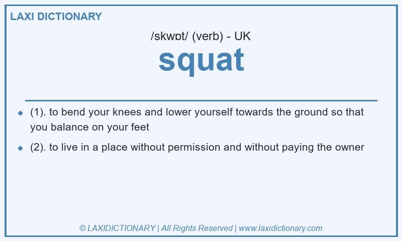 Definition squat in British English