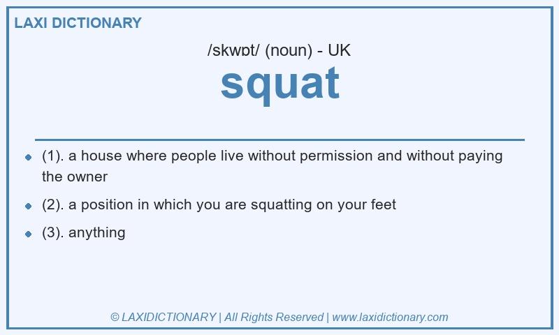 Definition squat in British English