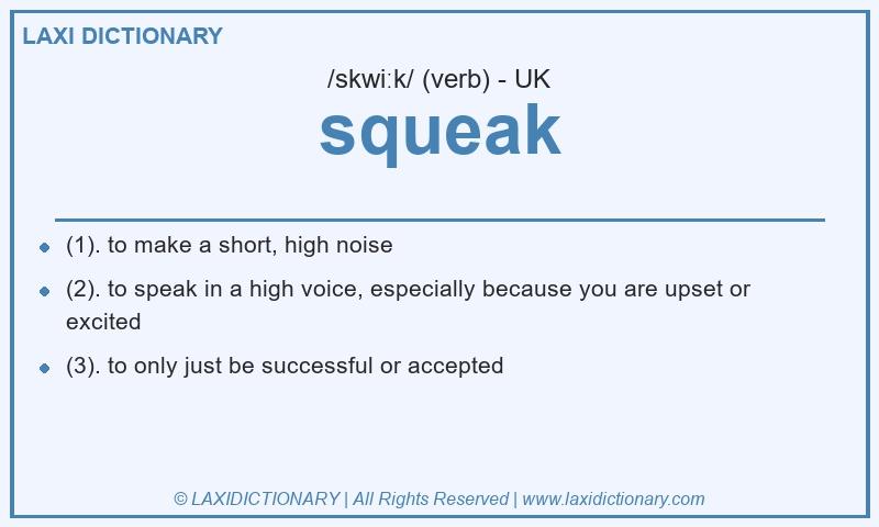 Definition squeak in British English