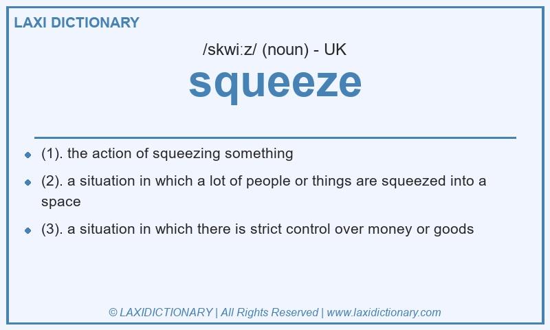 Definition squeeze in British English