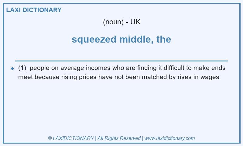 Definition squeezed middle, the in British English