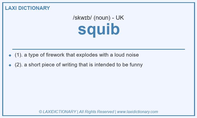 Definition squib in British English
