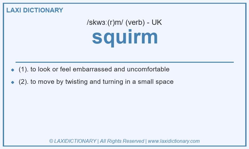 Definition squirm in British English