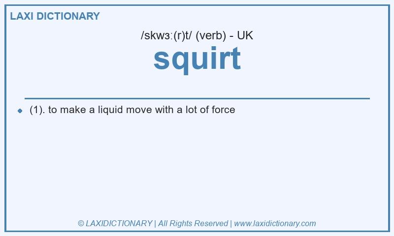 Definition squirt in British English