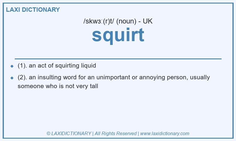 Definition squirt in British English