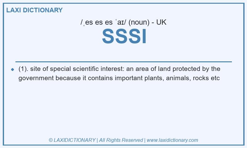 Definition SSSI in British English