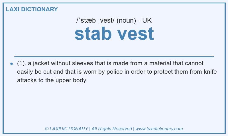 Definition stab vest in British English