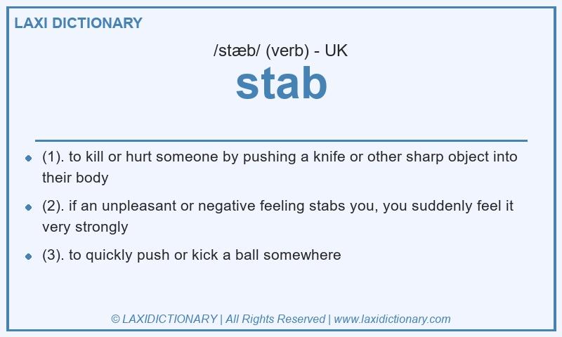 Definition stab in British English