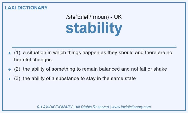 Definition stability in British English