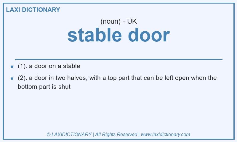 Definition stable door in British English
