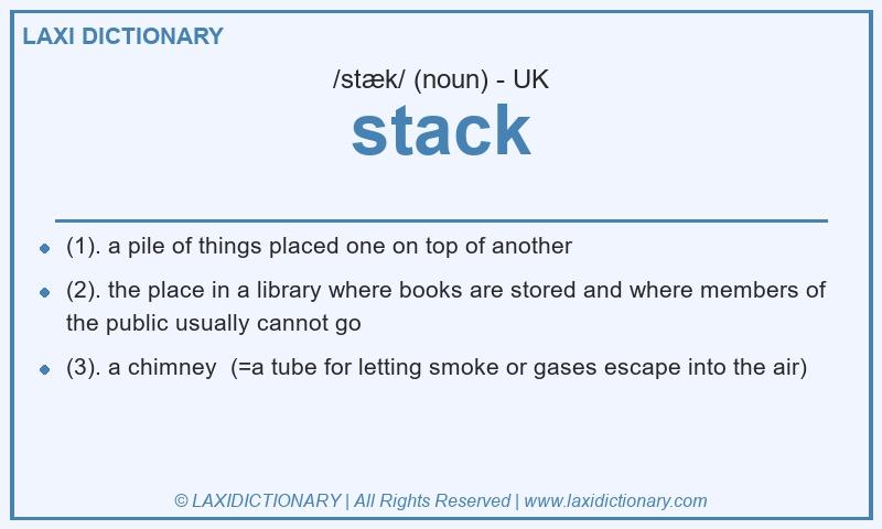 Definition stack in British English