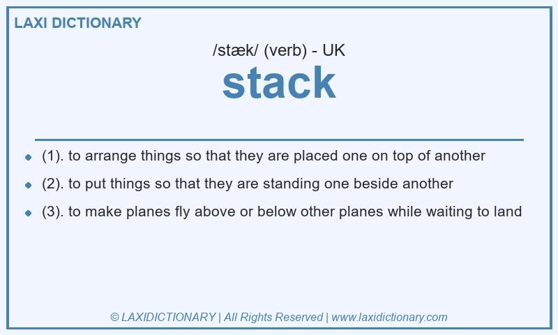 Definition stack in British English