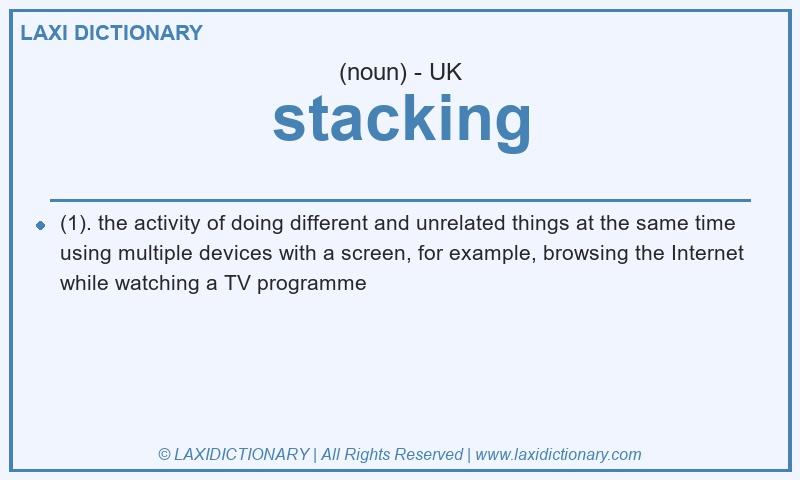 Definition stacking in British English